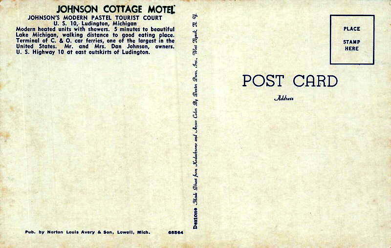 Johnson Cottage Motel - Vintage Postcard (newer photo)